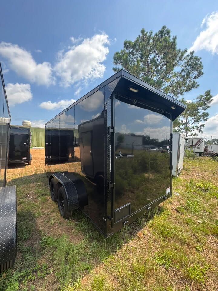 2026 Vision Cargo LLC 7x12 Enclosed Cargo trailer in black b o, photo 4
