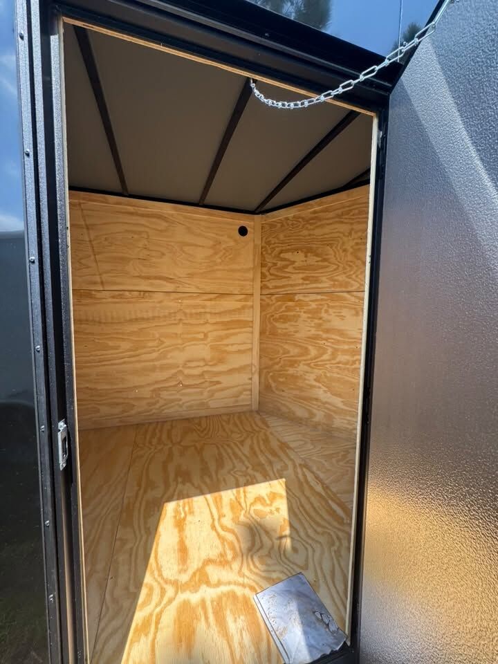 2026 Vision Cargo LLC 7x12 Enclosed Cargo trailer in black b o, photo 5