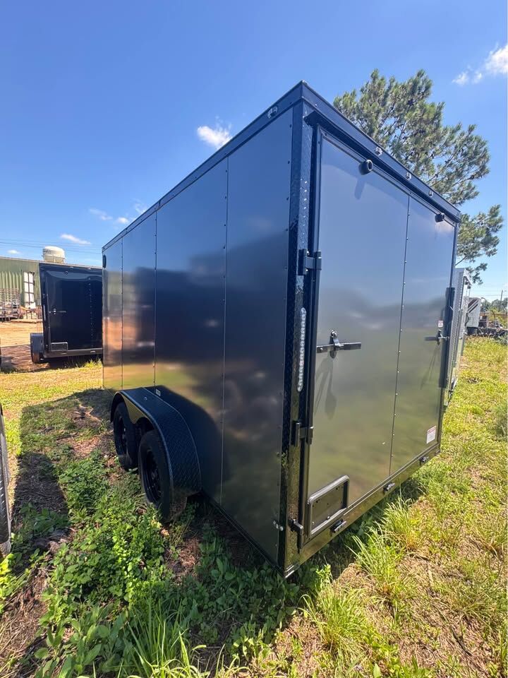 2026 Vision Cargo LLC 7x11 Enclosed Cargo trailer in charcoal b o, photo 3