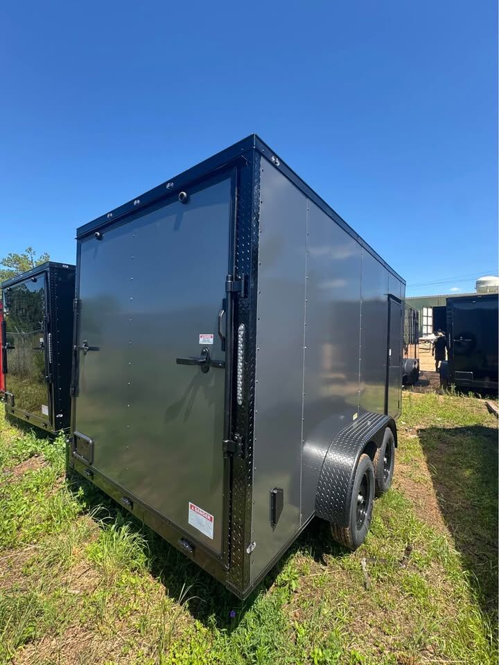 2026 Vision Cargo LLC 7x11 Enclosed Cargo trailer in charcoal b o, photo 4