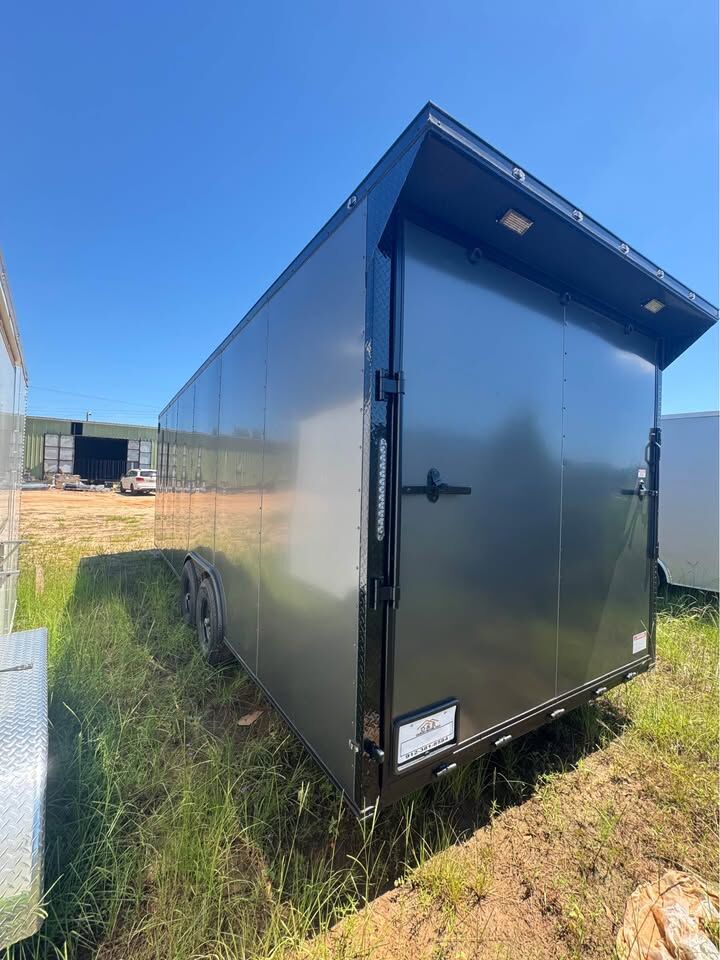 2026 Vision Cargo LLC 8x16 Enclosed Cargo trailer in charcoal b o, photo 4