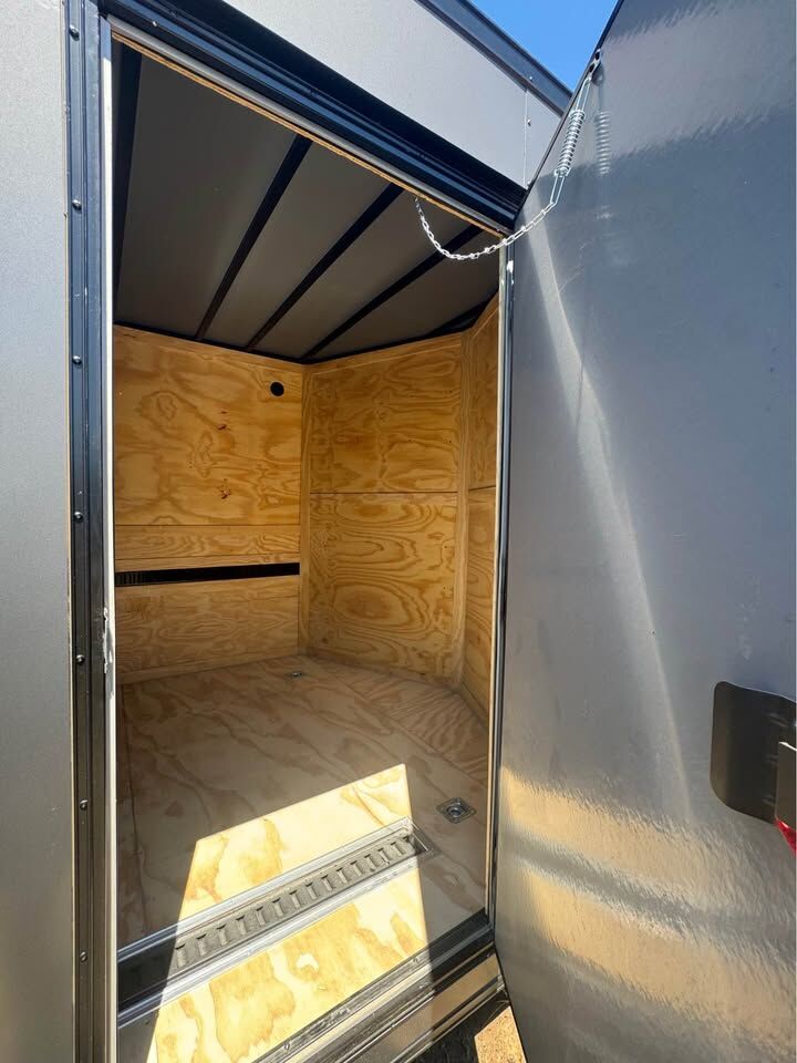 2026 Vision Cargo LLC 8x16 Enclosed Cargo trailer in charcoal b o, photo 5