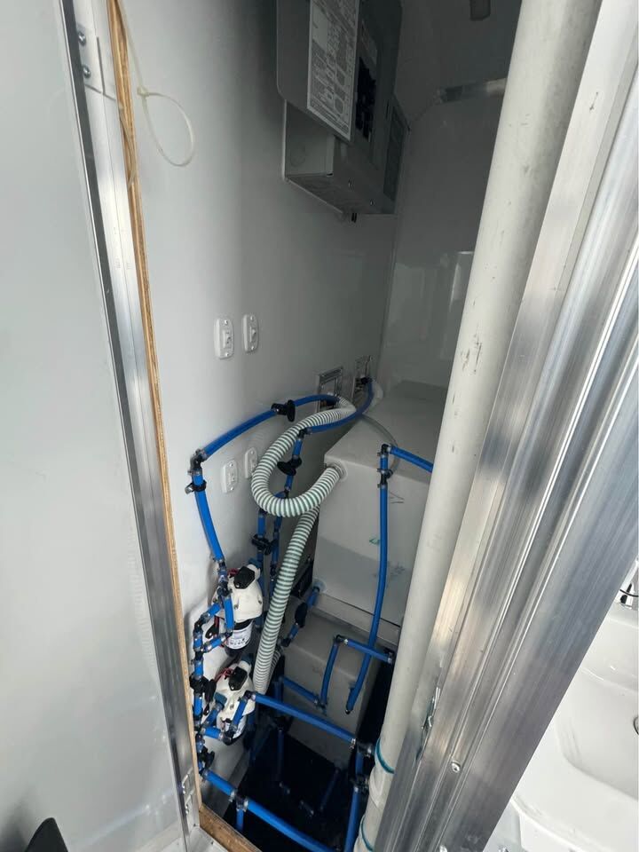 2026 Hook & Line Restroom Trailer in silver frost, photo 10