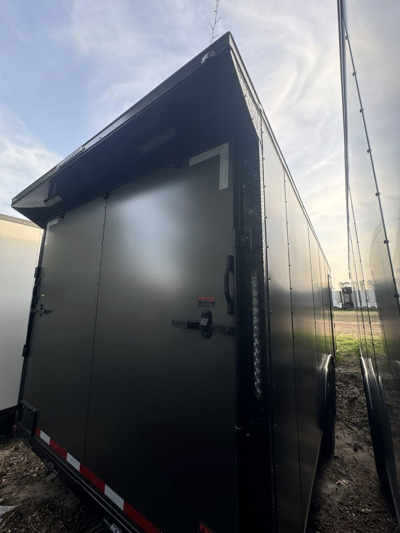 2026 Hook & Line 8x15 Race Car Trailer in charcoal b o, photo 5