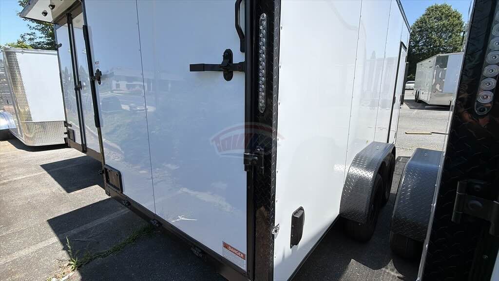 2026 Maximum 7x14 Enclosed Cargo trailer in white, photo 9
