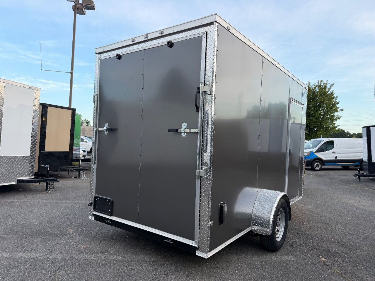2027 J&C 6x12 enclosed cargo trailer in charcoal, photo 2