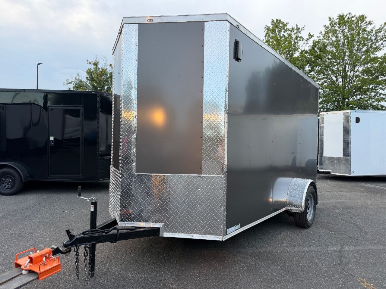 2027 J&C 6x12 enclosed cargo trailer in charcoal, photo 3