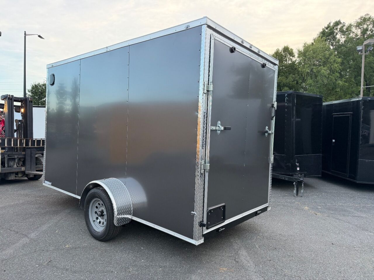 2027 J&C 6x12 enclosed cargo trailer in charcoal, photo 4