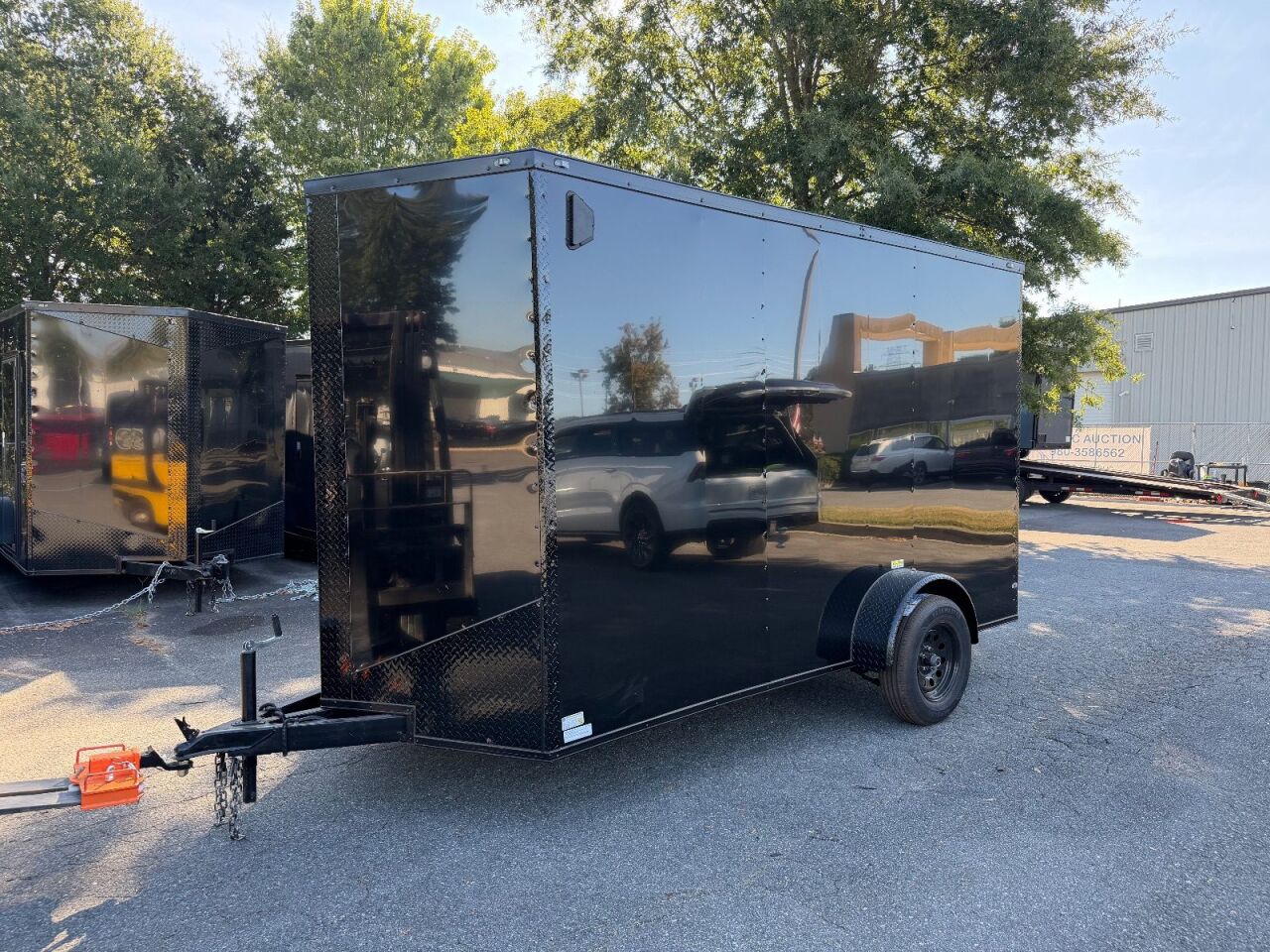 2027 Vision Cargo LLC 6x12 enclosed cargo trailer in black, photo 4