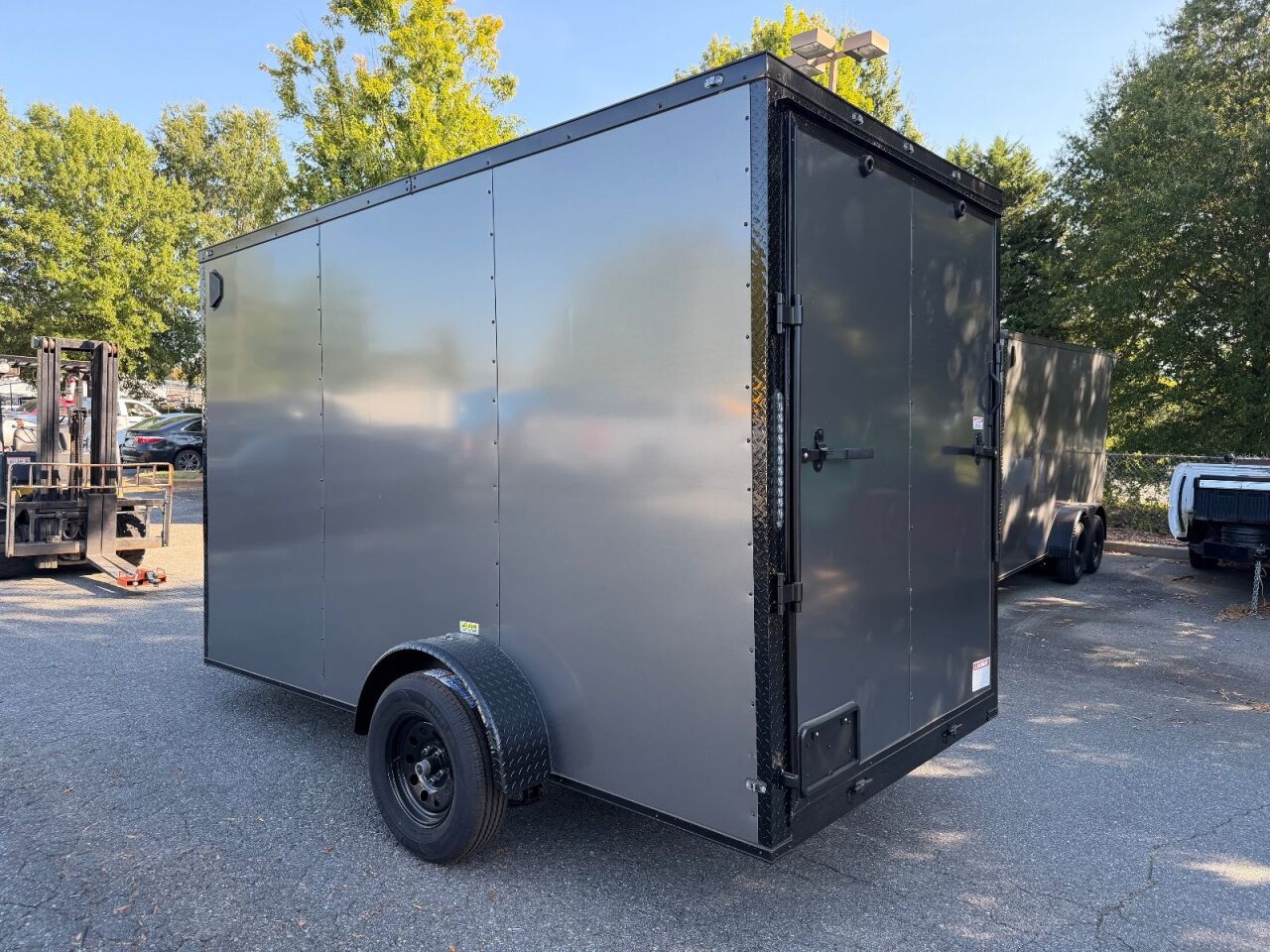 2027 Vision Cargo LLC 6x12 enclosed cargo trailer in charcoal, photo 3