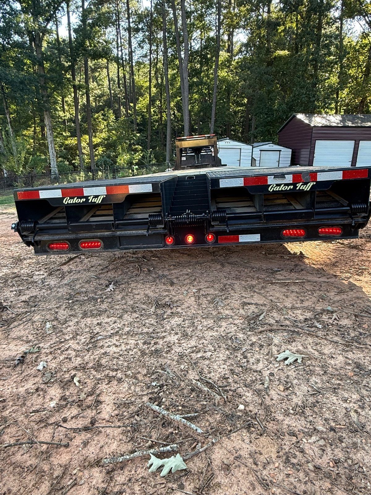 2024 Gator Made 8x35 gooseneck flatbed trailer in black, photo 4