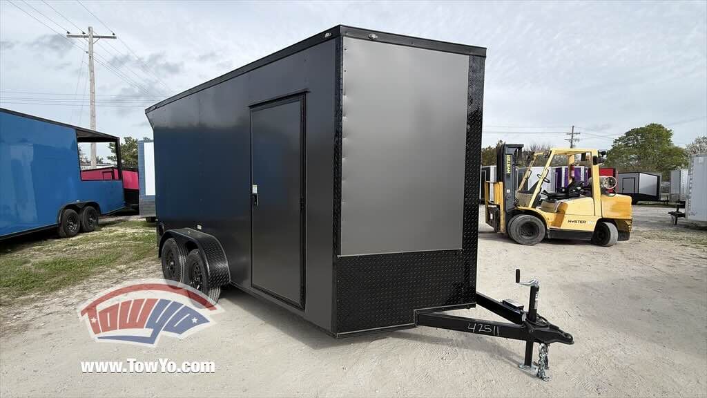 2026 Maximum 7x14 Cargo enclosed cargo trailer in charcoal, photo 2