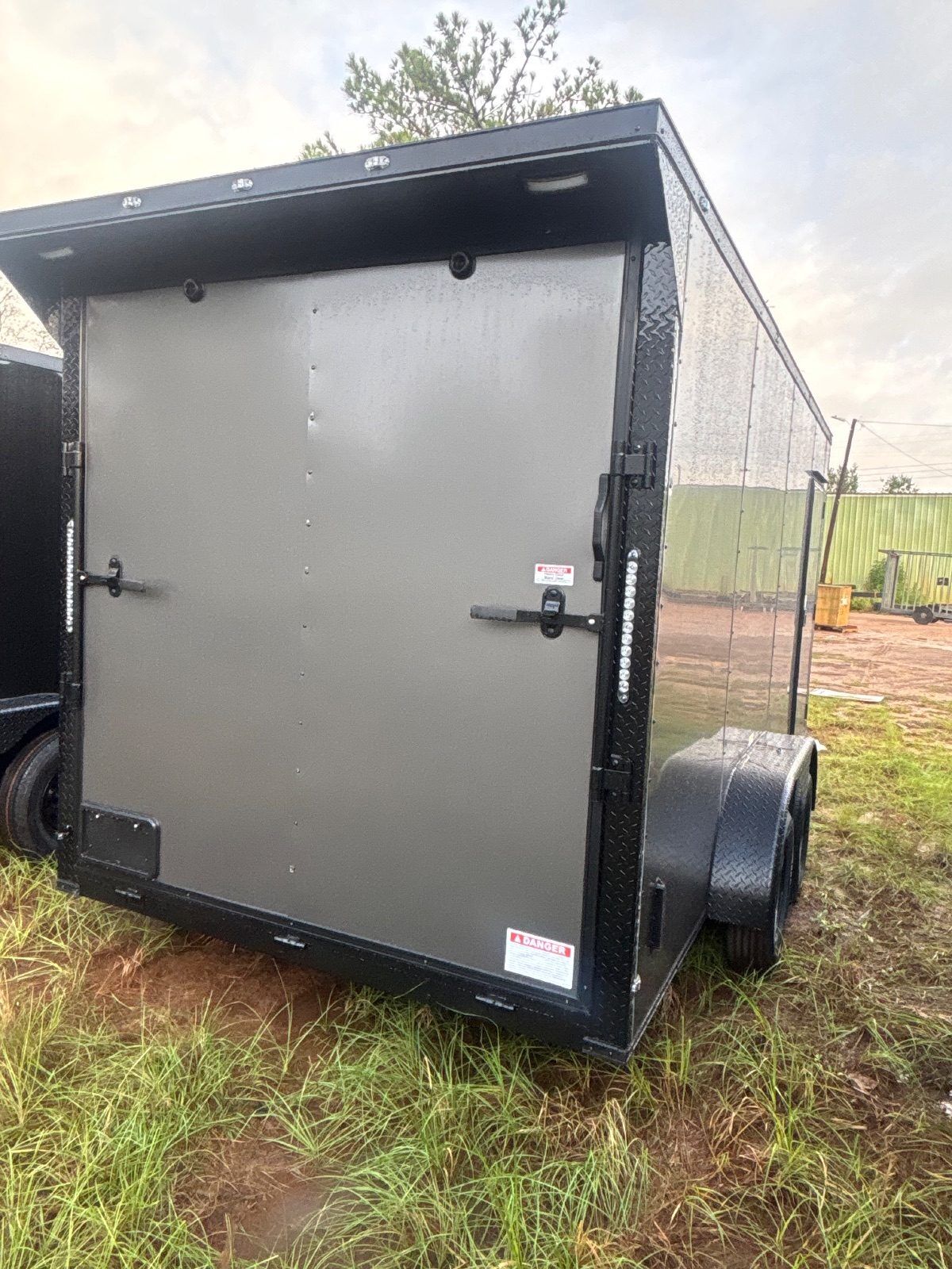2027 Vision Cargo LLC 7x16 enclosed cargo trailer in black, photo 2