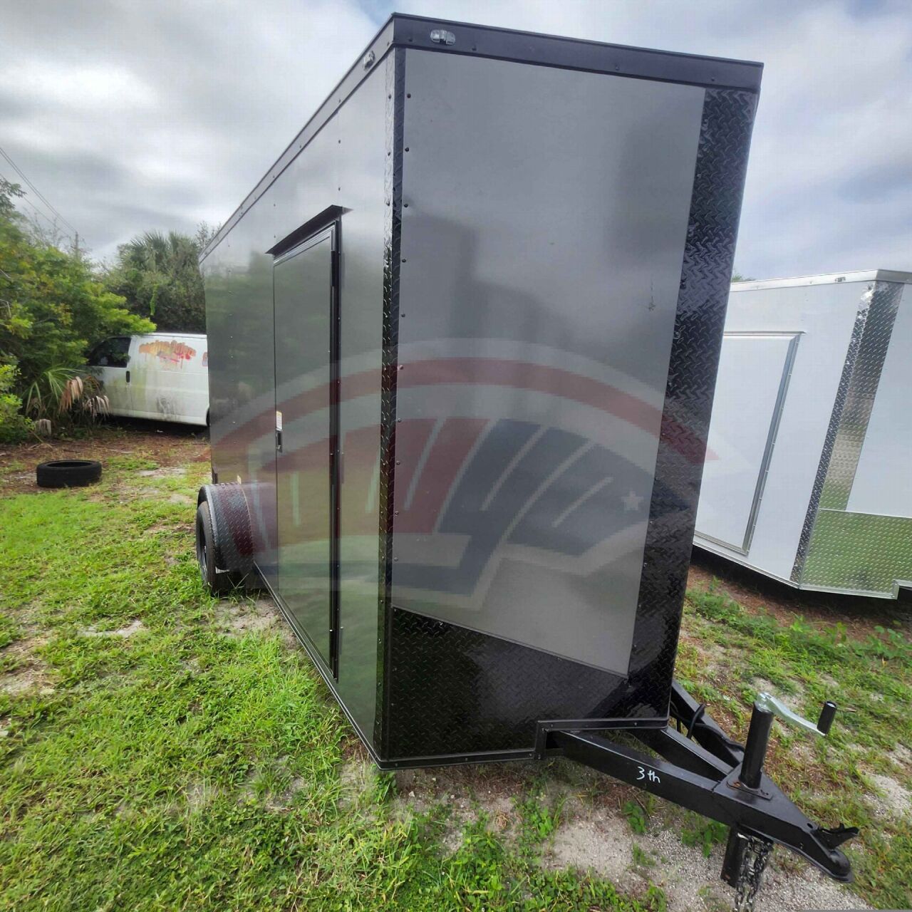 2026 Vision Cargo LLC 6x12 Single Axle enclosed cargo trailer in charcoal, photo 3