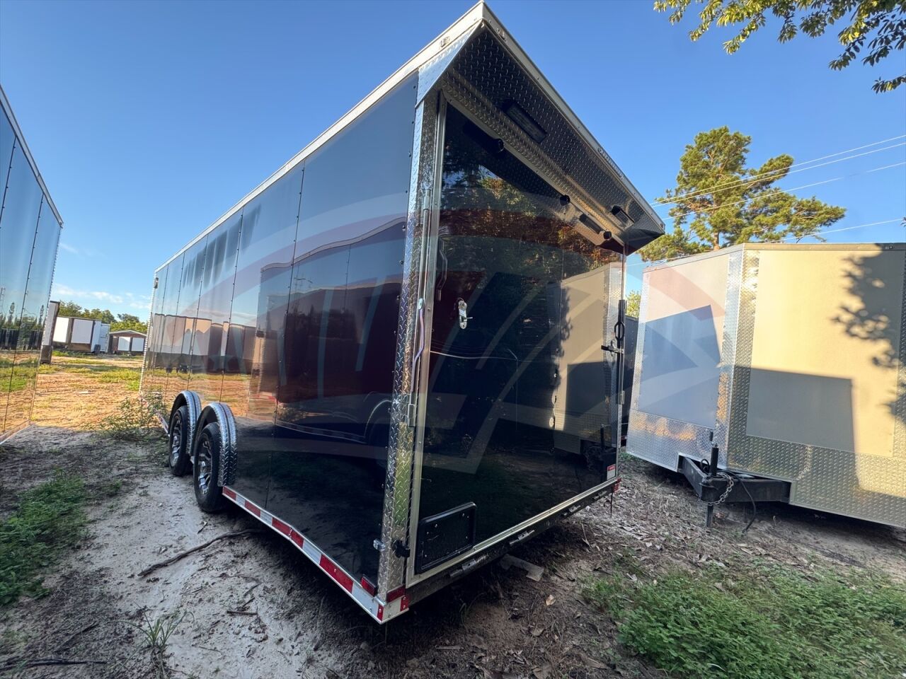 2026 Hook & Line 8.5x24 Cargo enclosed cargo trailer in black, photo 4