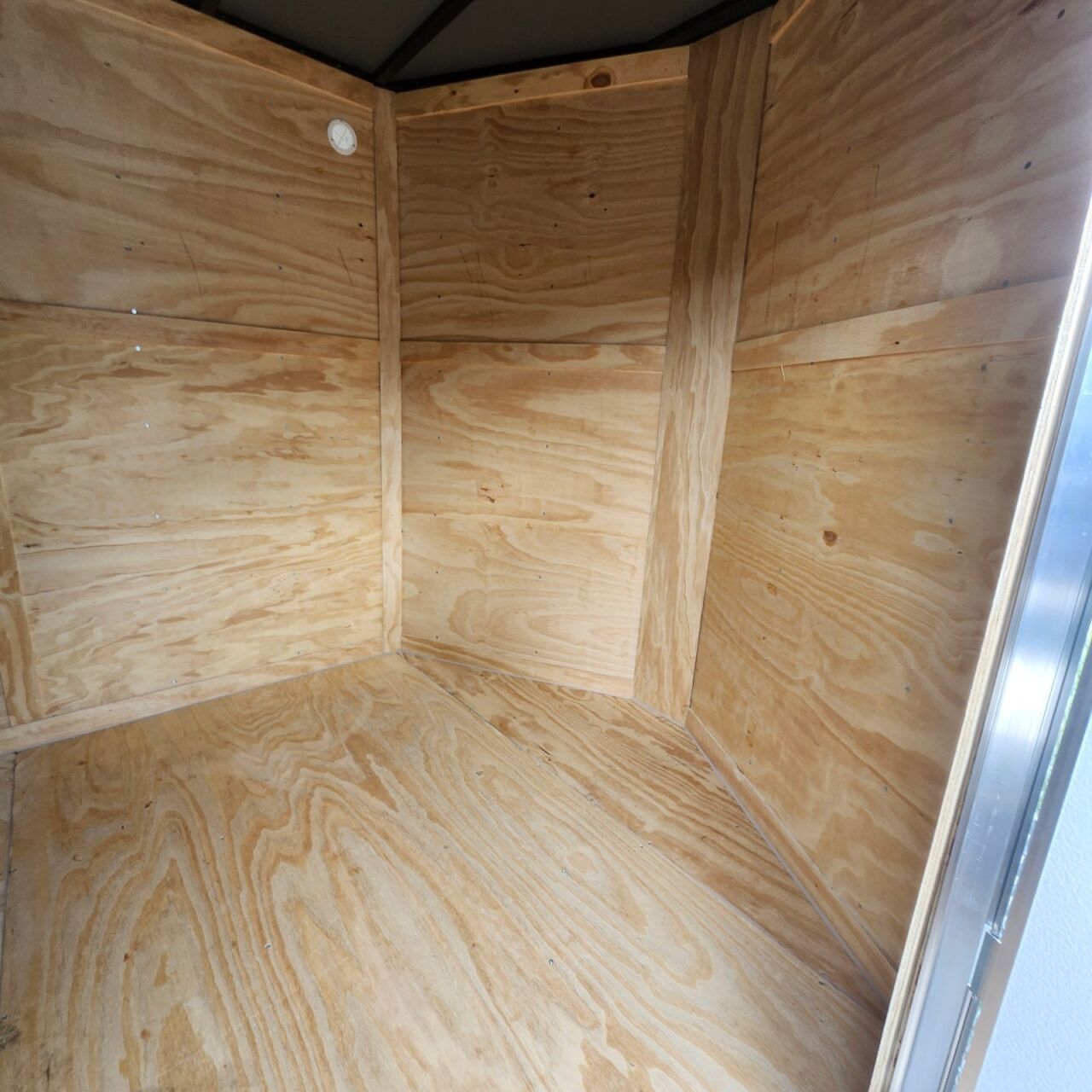 2026 J&C 7x12 Enclosed Cargo trailer in white, photo 6