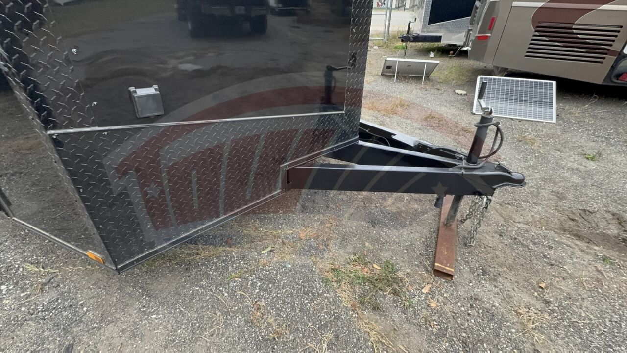 2026 Hook & Line 8.5x24 Cargo enclosed cargo trailer in black, photo 10