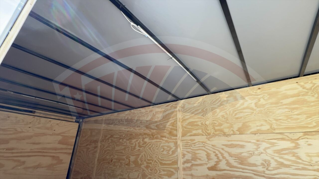 2026 J&C 8.5x20 Enclosed Cargo trailer in white, photo 7