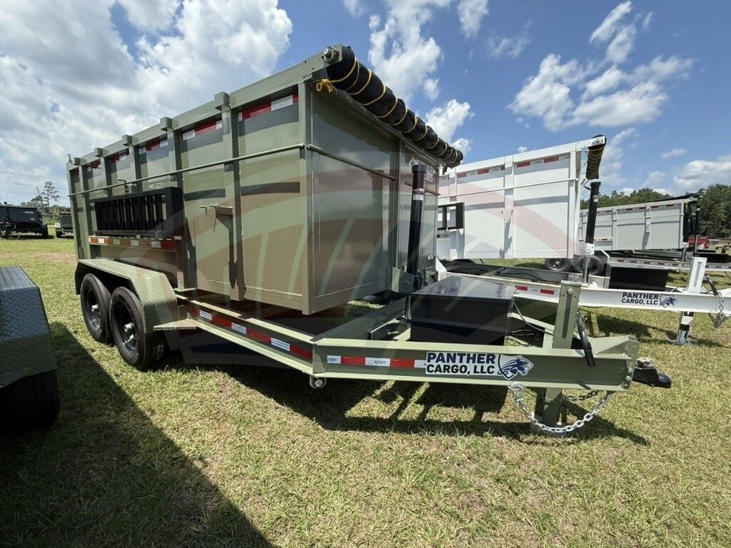 2004 Panther Cargo 7x14 Dump trailer in true blue, photo 2