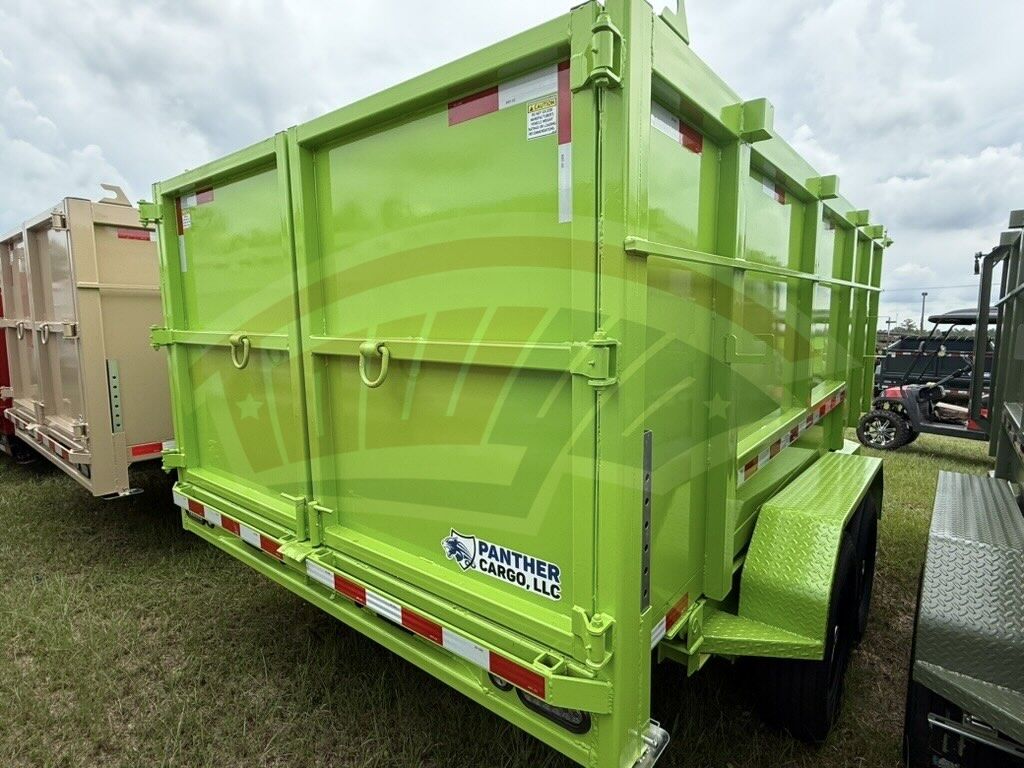 2004 Panther Cargo 7x14 Dump trailer in true blue, photo 4