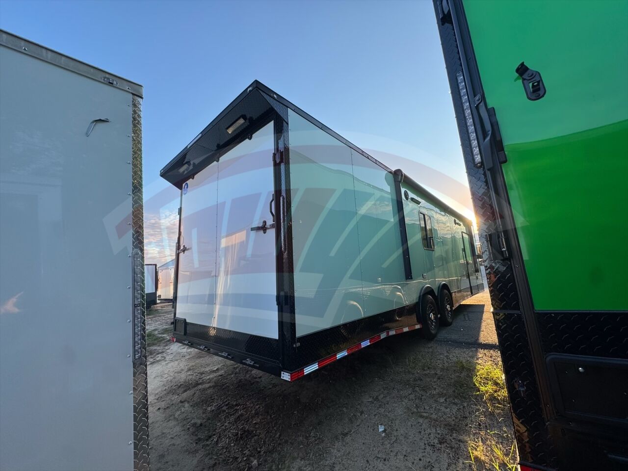 2020 Hook & Line 8.5x32 Cargo enclosed cargo trailer in white, photo 6