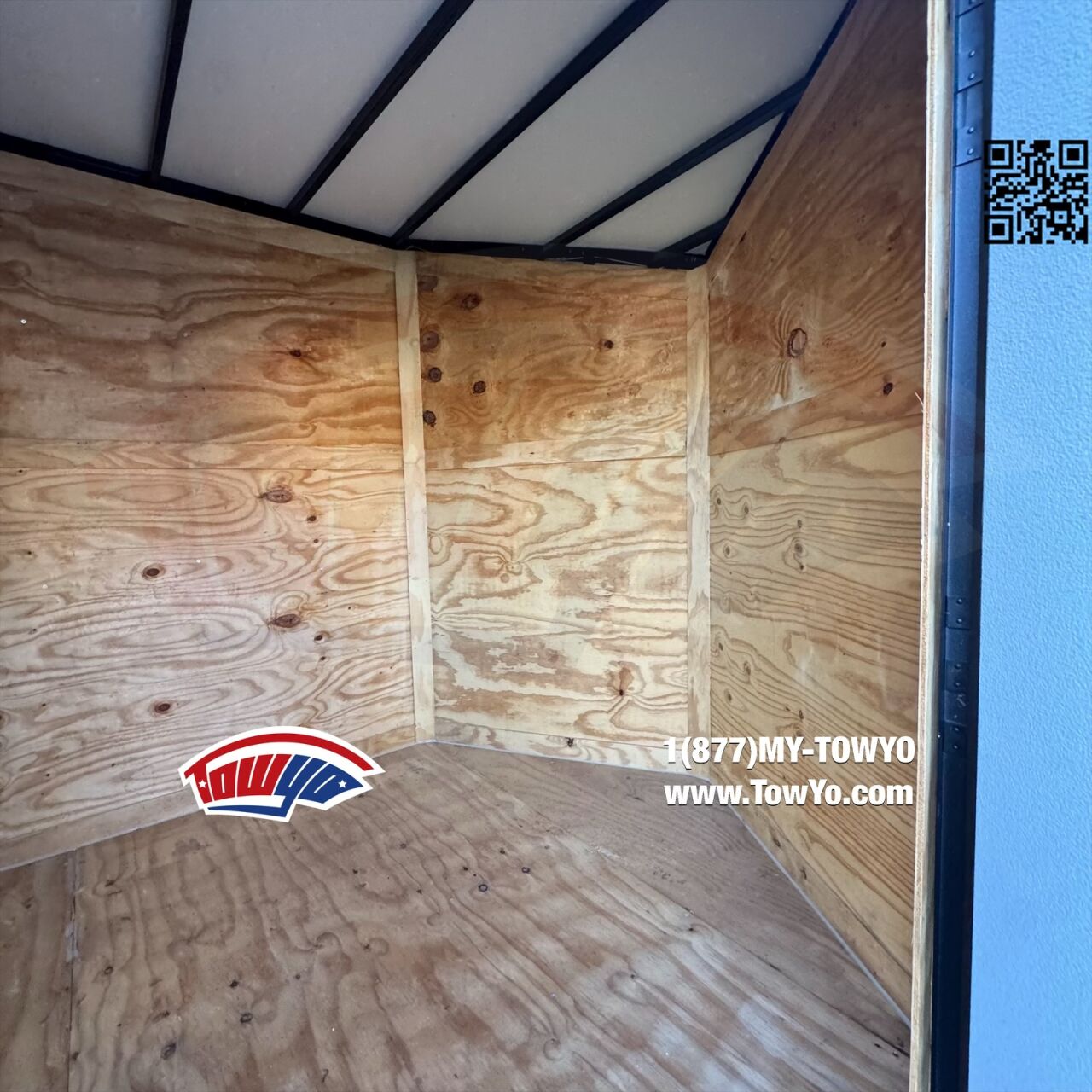 2024 TowYo 7x14 Cargo enclosed cargo trailer in black, photo 6