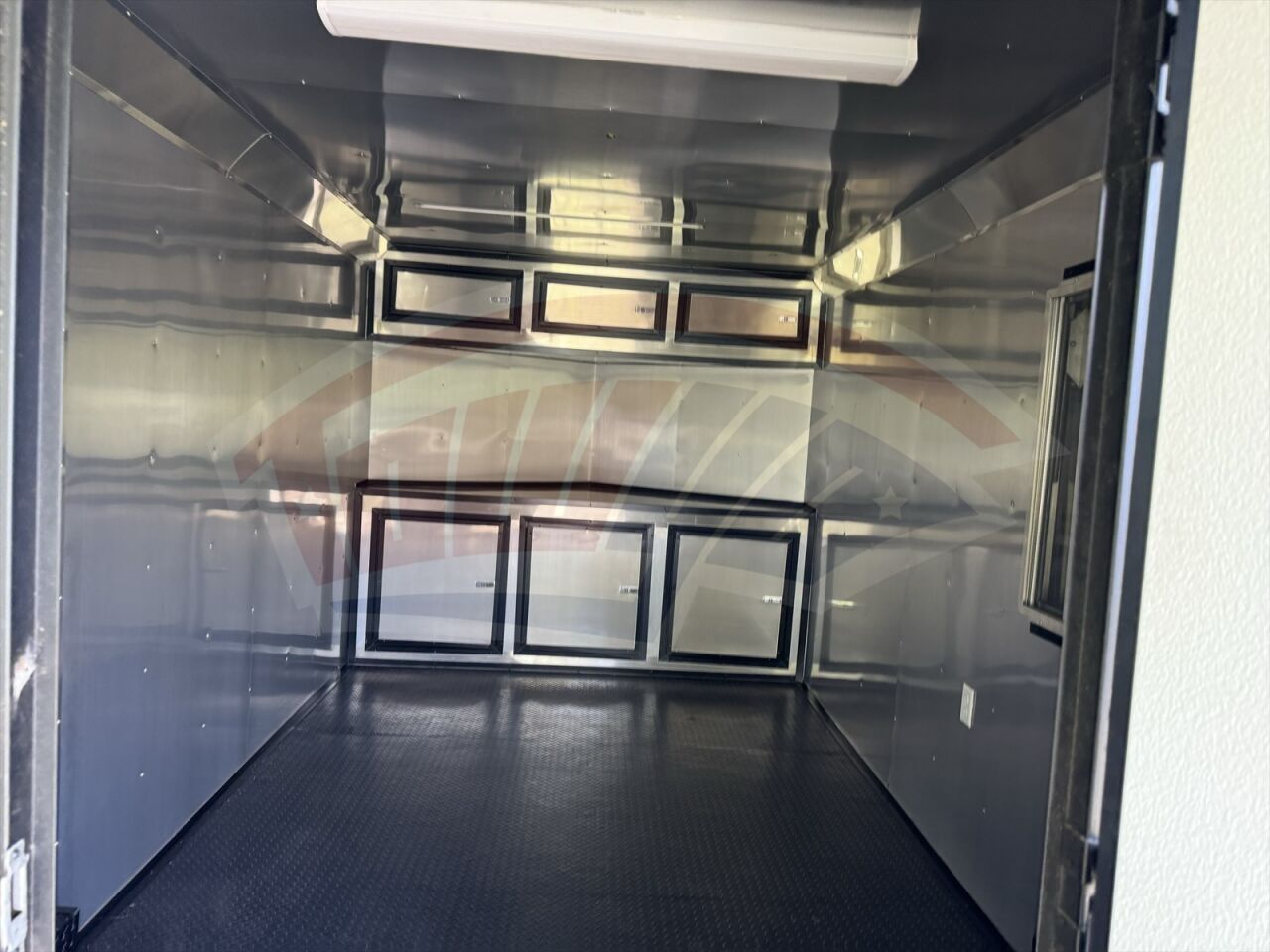 2024 TowYo 8.5x22 Cargo bbq / smoker porch trailer in true blue, photo 6