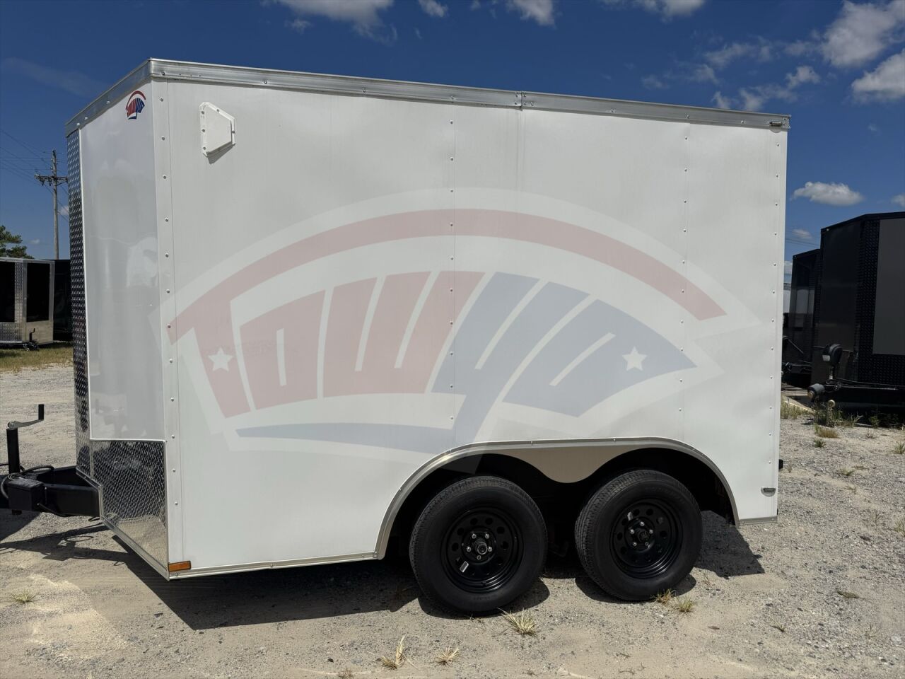 2024 TowYo 8.5x10 Cargo enclosed cargo trailer in white, photo 3