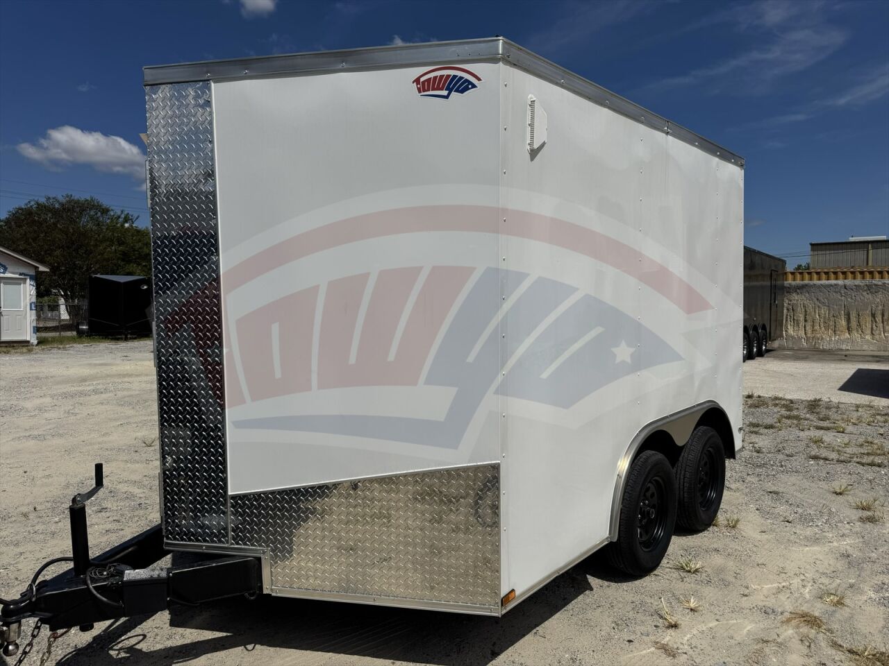 2024 TowYo 8.5x10 Cargo enclosed cargo trailer in white, photo 5